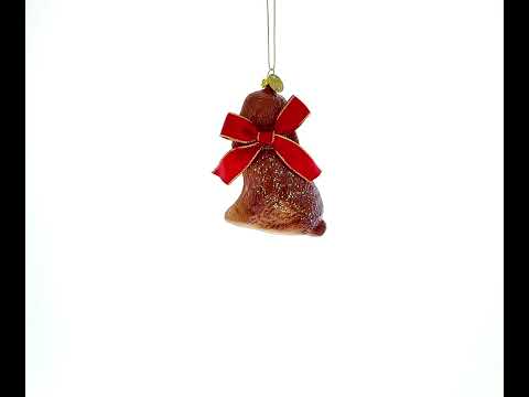 Spaniel Dog Blown Glass Christmas Ornament