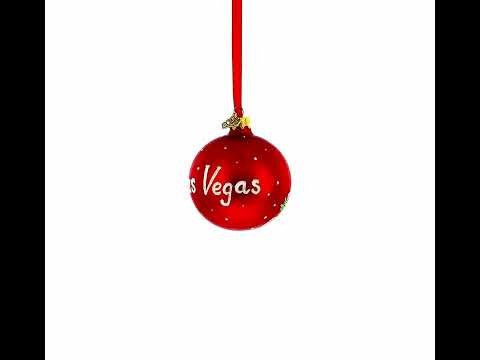 Adorno navideño con bola de cristal de Las Vegas, Nevada, 3,25 pulgadas