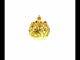 Gilded Golden Leaves Blown Glass Ball Christmas Ornament 3.25 Inches