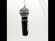 Sleek Black Microphone Blown Glass Christmas Ornament