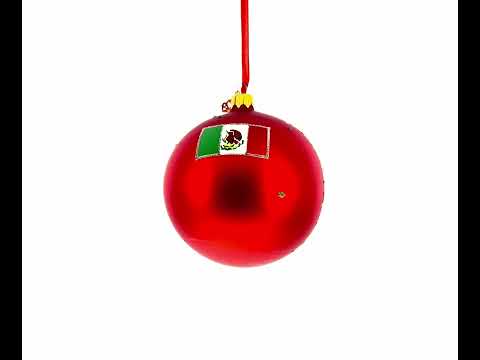 Zocalo, Mexico City, Mexico Glass Ball Christmas Ornament 4 Inches