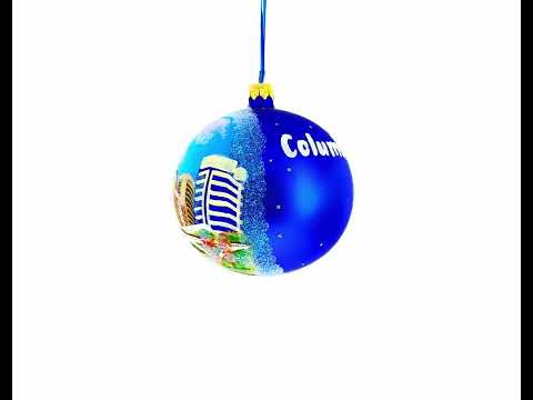 Columbus, Ohio, USA Glass Ball Christmas Ornament 4 Inches