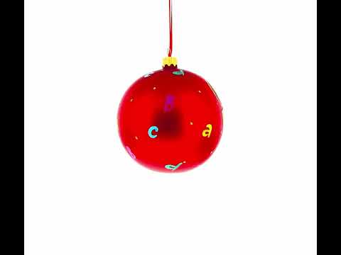 Back to School Blown Glass Ball Christmas Ornament 4 Inches