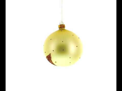 Elegante hurón silueta bola de vidrio soplado adorno navideño 4 pulgadas