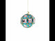 Faceted Design Vibrant Geometric Glass Christmas Ornament