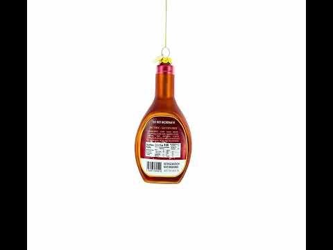 Maple Syrup Bottle Blown Glass Christmas Ornament