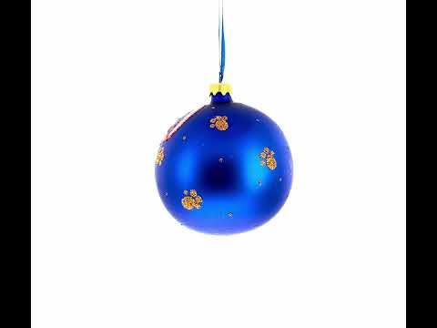 Adornos navideños de bolas de vidrio soplado de 4 pulgadas de Bulldog Gifts