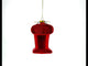 Vintage Red Espresso Machine Blown Glass Christmas Ornament