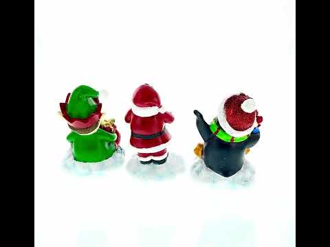 Festive Trio: Set of 3 Christmas Stocking Holders - Elf, Santa, and Penguin