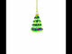 Frosty Snow-Covered Tree Mini Glass Christmas Ornament