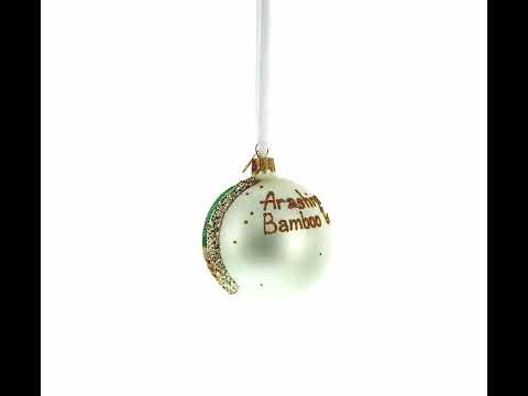 Arashiyama Bamboo Grove, Kyoto, Japan Glass Christmas Ornament