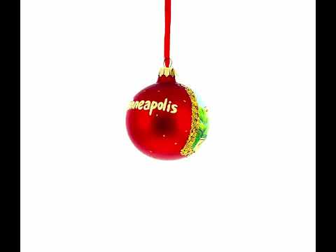 Institute of Art, Minneapolis, Minnesota, USA Glass Ball Christmas Ornament 3.25 Inches