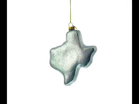 Travel to the State of Texas Blown Glass Christmas Ornament