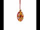 Regal Red and Gold Filigree with Pearls Glass Egg Ornament 4 Inches