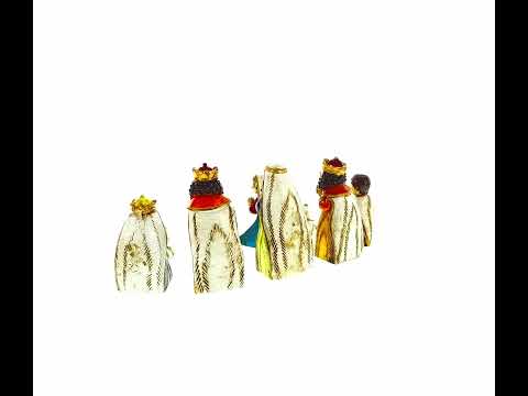 Set of 9 Hand Painted Mini Nativity Scene Set Figurines