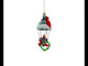 Red Cardinal Perched on Snow-Capped Lantern - Blown Glass Christmas Ornament