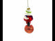 Santa the Basketball Player Blown Glass Christmas Ornament