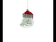 Festive Santa Head Blown Glass Christmas Ornament