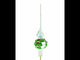 Dimensional Red Berries with Leaves on White Blown Glass Christmas Tree Topper 11 Inches