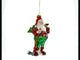 Lumberjack Santa Blown Glass Christmas Ornament