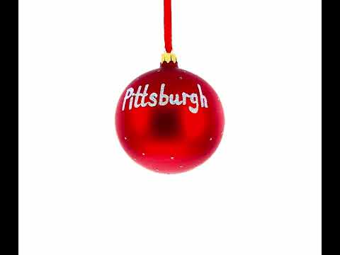 Pittsburgh, Pennsylvania Glass Ball Christmas Ornament 4 Inches