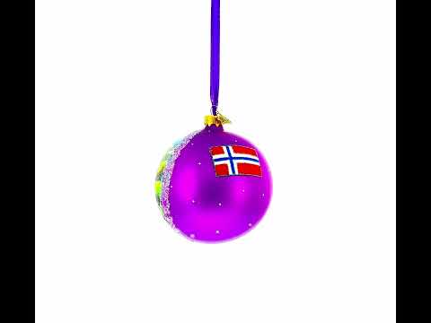 Geirangerfjord, Noruega Bola de cristal adorno navideño 4 pulgadas