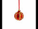 1893 Caucasus Royal Egg Red Blown Glass Ball Christmas Ornament 3.25 Inches