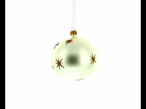 Snowman Duo Blown Glass Ball 'Our First Christmas' Ornament 4 Inches