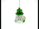 Irish Santa Holding a Pipe with Green Hat Blown Glass Christmas Ornament