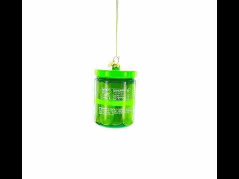 Kosher Dill Pickles Blown Glass Christmas Ornament