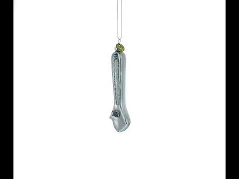 Versatile Adjustable Wrench Blown Glass Christmas Ornament