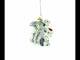 Silver Squirrel Retro Blown Glass Christmas Ornament