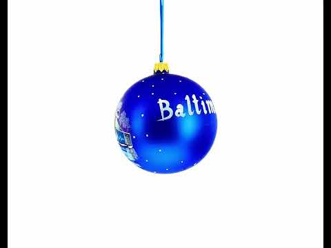 Baltimore, Maryland Glass Ball Christmas Ornament 3.25 Inches