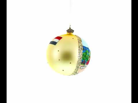 The Museum of Egyptian Antiquities, Cairo, Egypt Glass Christmas Ornament