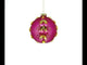 Enchanting Jeweled Pink Blown Glass Ball Christmas Ornament