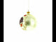 Turkey in Hat Thanksgiving Blown Glass Ball Christmas Ornaments 4 Inches