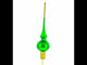 Solid Green with Sparkling Top Blown Glass Christmas Tree Topper 11 Inches