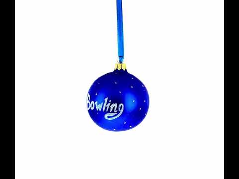 Bowling Glass Ball Christmas Ornament 3.25 Inches