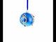 French Designer Luxury Ring Glass Ball Christmas Ornament 3.25 Inches