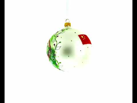 The Great Wall of China Glass Ball Christmas Ornament 4 Inches