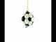 Action-Packed Football Player Blown Glass Christmas Ornament