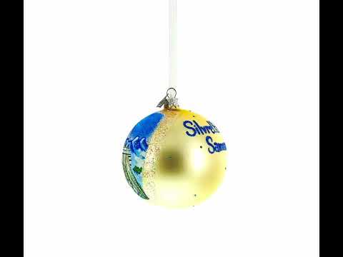 Silvretta Arena Ischgl-Samnaun Ski Resort, Austria Glass Ball Christmas Ornament 4 Inches