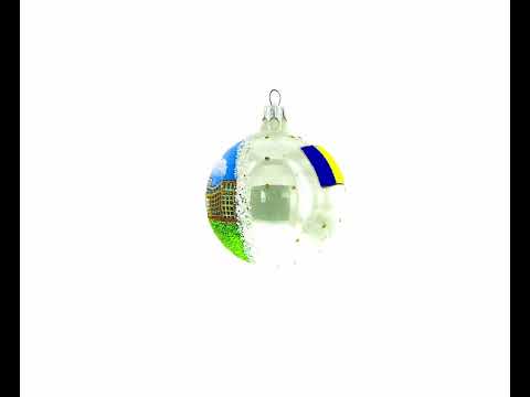 Palace of Parliament,  Bucharest, Romania Glass Ball Ornament 3.25 Inches