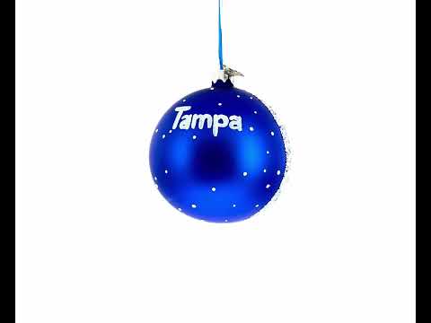 Tampa, Florida, EE. UU. Adorno navideño con bola de cristal de 4 pulgadas