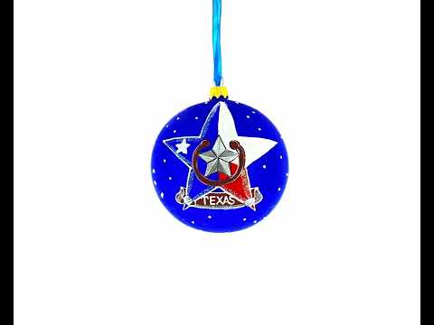 I Love Houston, Texas, USA Glass Ball Christmas Ornament 4 Inches