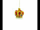 Jeweled Crown Blown Glass Christmas Ornament