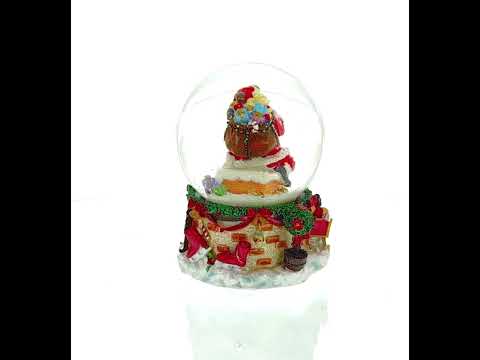 Santa's Chimney Adventure Musical Water Snow Globe