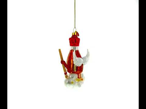 Savory Soy Sauce with Chopsticks Glass Christmas Ornament