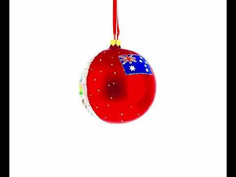 Melbourne, Australia Glass Ball Christmas Ornament 4 Inches