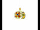 French Couturier-Inspired Bejeweled Elegance Blown Glass Ball Christmas Ornament 3.25 Inches